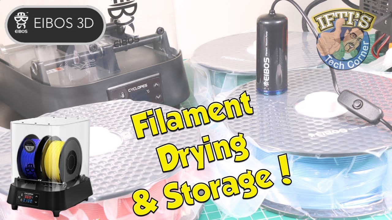3D Printing Filament Drying & Storage Solution : Eibos Cyclopes & Eurus USB Vacuum Pump! - REVIEW