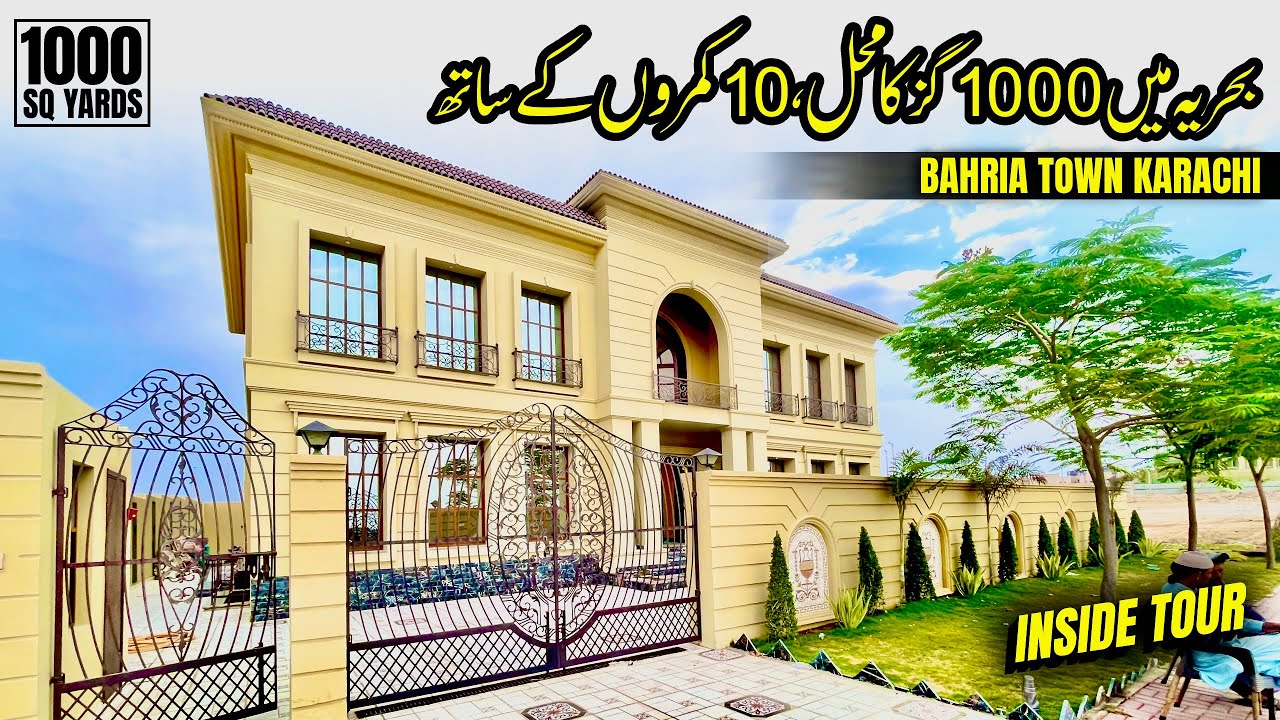 10Bed Mansion for Sale in Bahria Town Karachi | 1000 Square Yards Villa