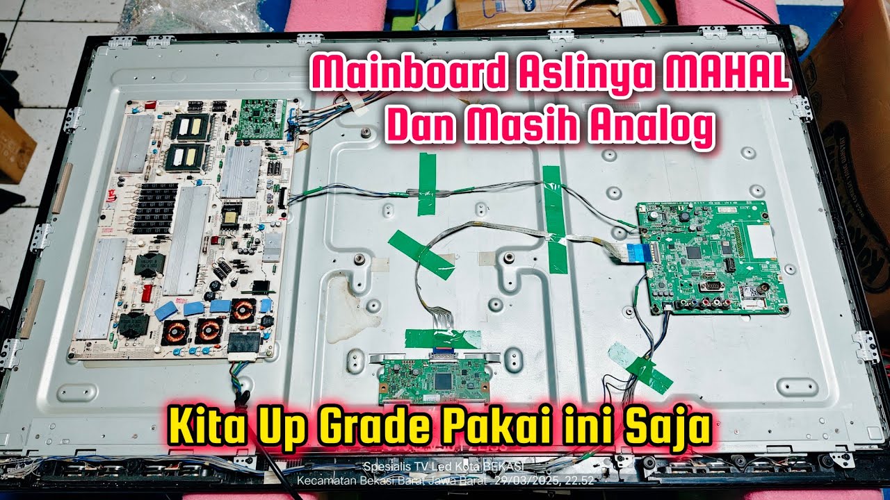 Merubah Mainboard Tv LG 47LE5500 Dengan 43LW300c Agar Menjadi Digital TV