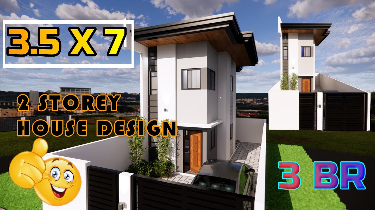 3.5 x 7  2STOREY HOUSE DESIGN|SMALL HOUSE DESIGN