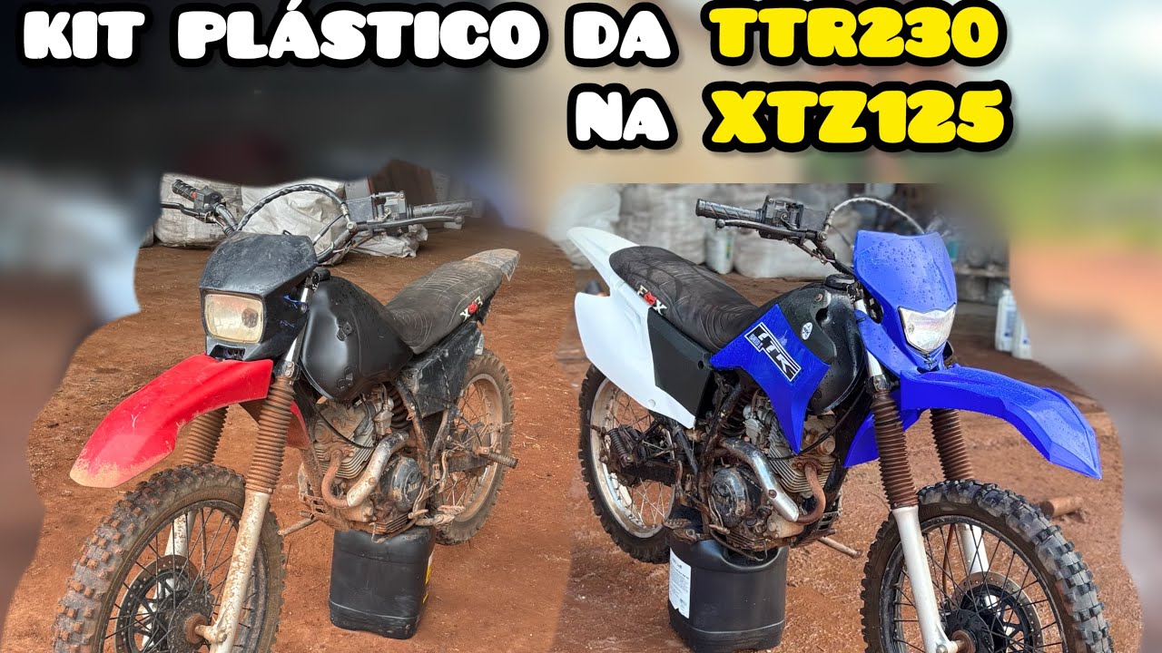 COLOQUEI KIT PLÁSTICO DA TTR230 NA XTZ 125 ABANDONADA!