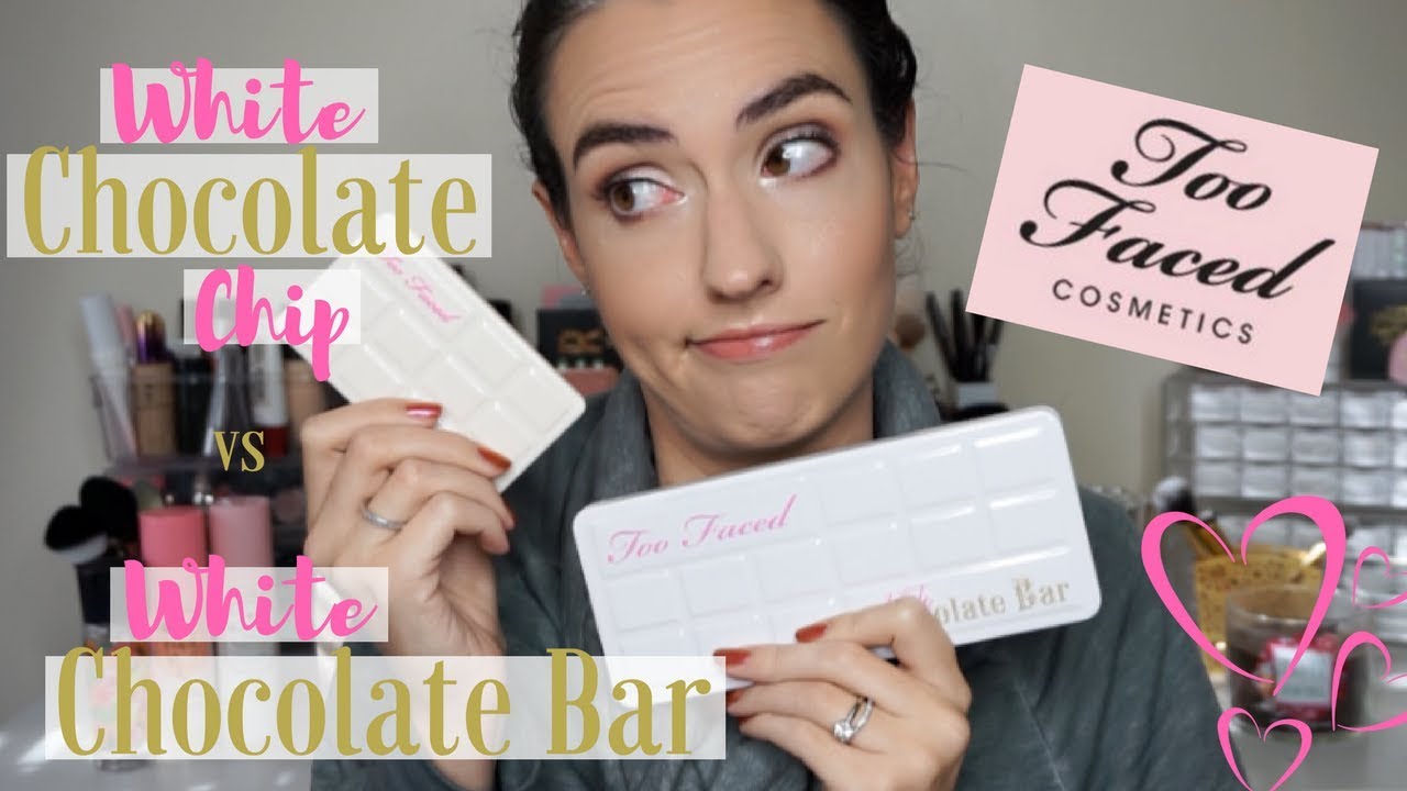 Too Faced White Chocolate Bar vs. White Chocolate Chip Comparison | Swatches + Tutorial