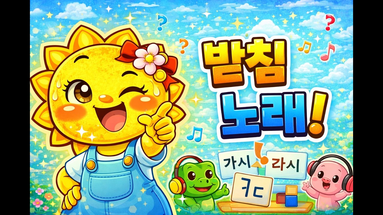 받침을 넣어볼까요? | Let’s Add Batchim (Final Consonant Song)