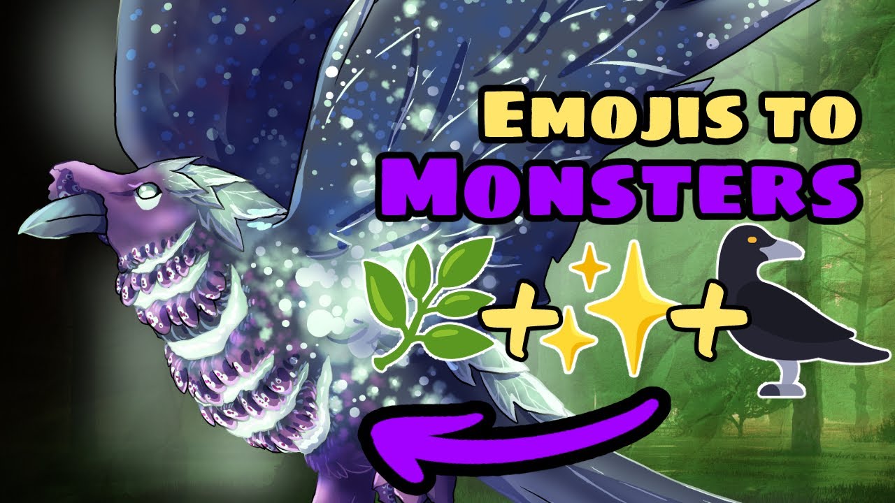 Bioluminescent Plant Raven?! | Emojis as Monsters | Monster Mash