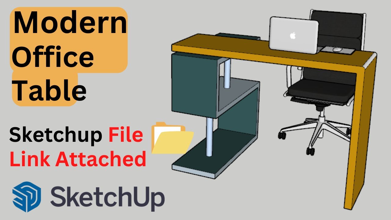 How To Make Office Table In Sketchup | Office Desk | Interior Designing | Sketchup