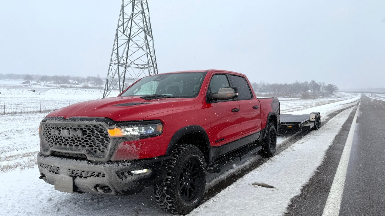 Towing in the Snow with my 2025 RAM Rebel SST MPG Not What I Expected!