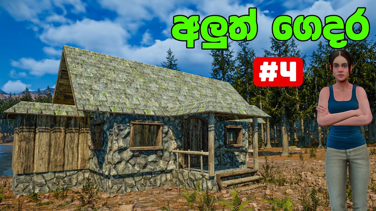 I build my new house using stones in the Evergreen Mountain Life Simulator PC Gameplay #4