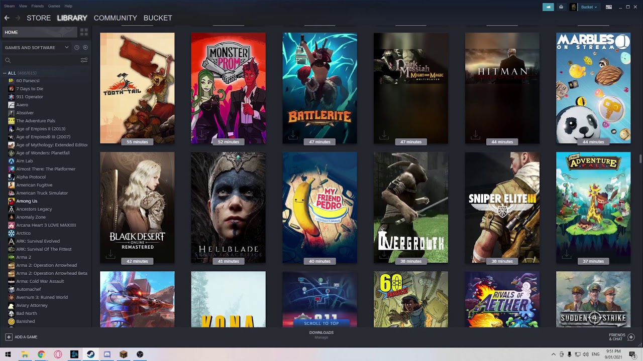 Steam Library tour.
