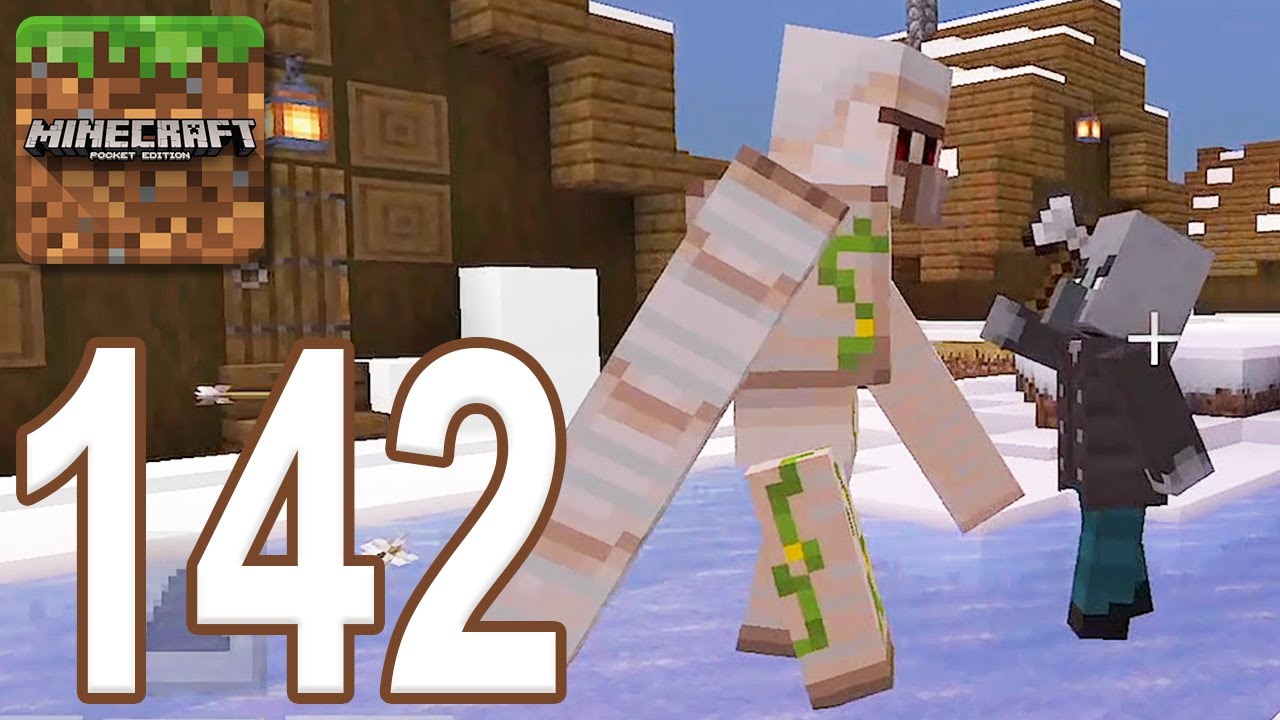 Minecraft Bedrock Survival - Gameplay Walkthrough Part 142 - Raid: Golem vs Pillager (iOS, Android)