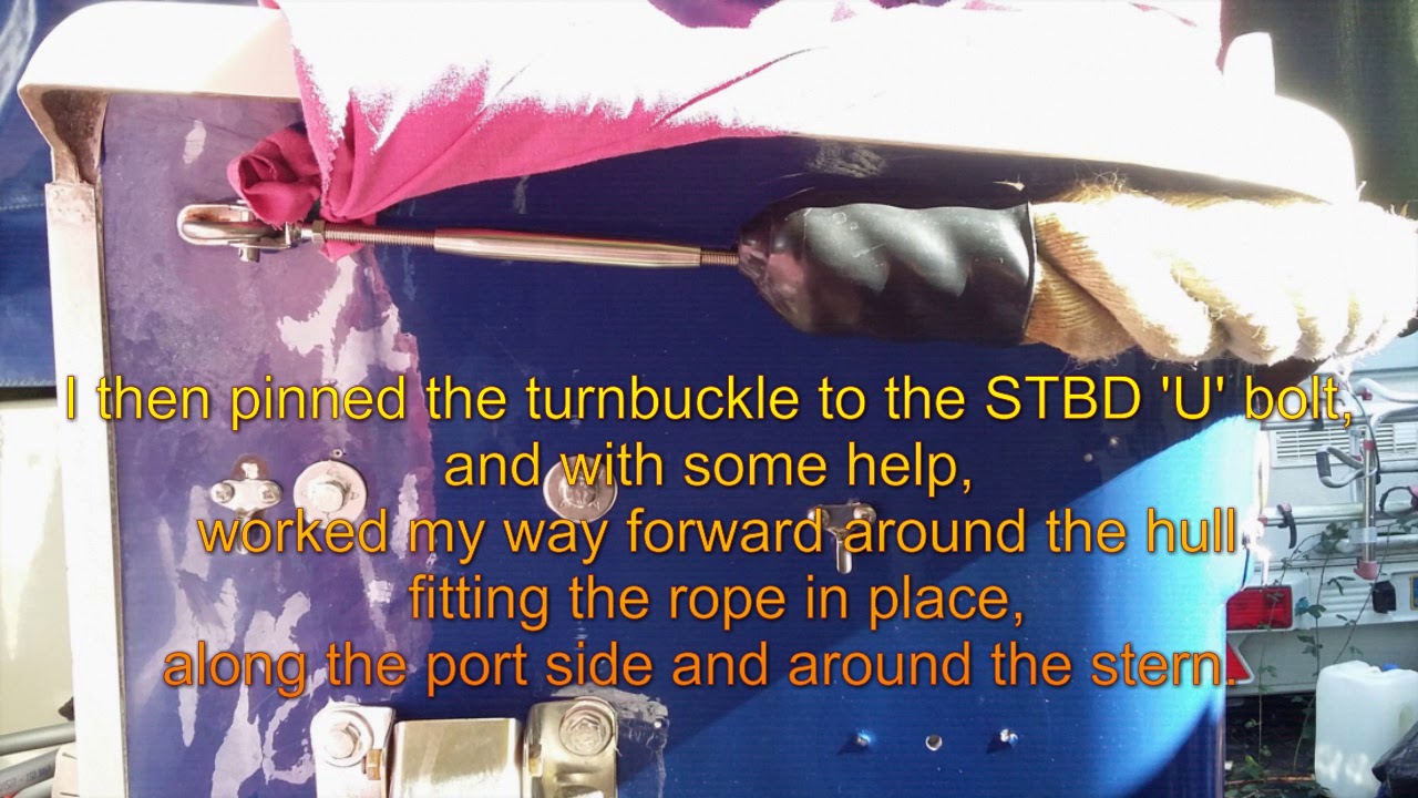 Hardy Navigator 18 - Replacing  the fender rope