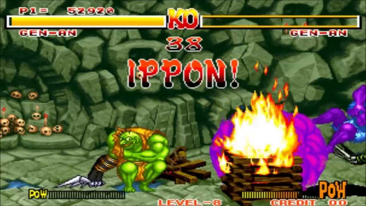 Samurai Shodown (full gameplay 1 coin) (Shiranui Gen'an)