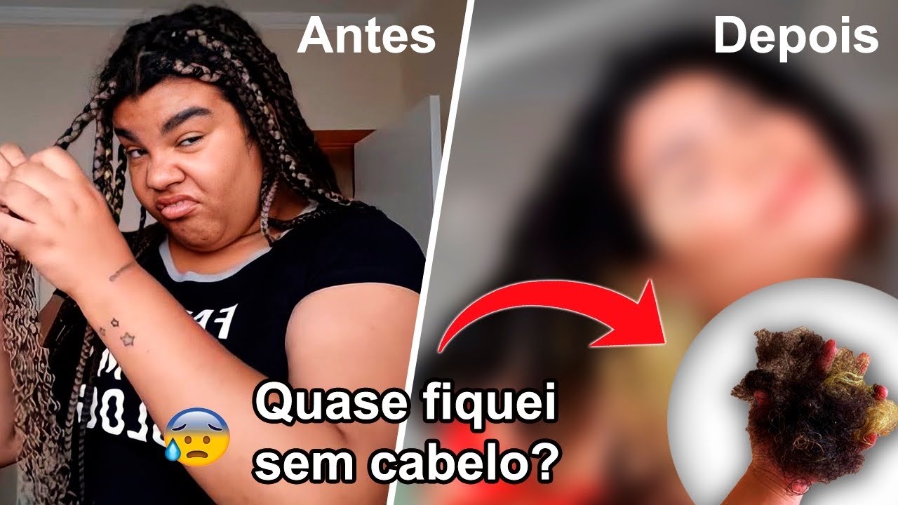 TIRANDO AS TRANÇAS- caiu mto cabeloo