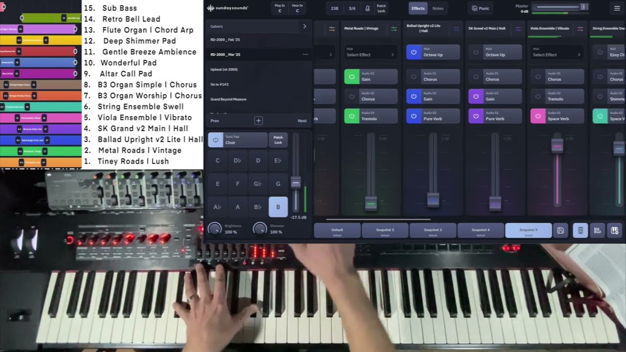 Playing Sunday Keys (iPad) - Sound design ideas with Holy Forever & Tremble
