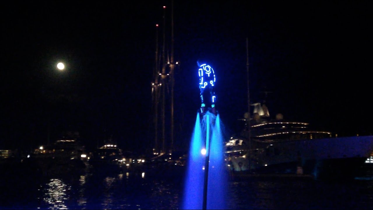 The best Tron FlyBoard Show Lio ibiza Spain