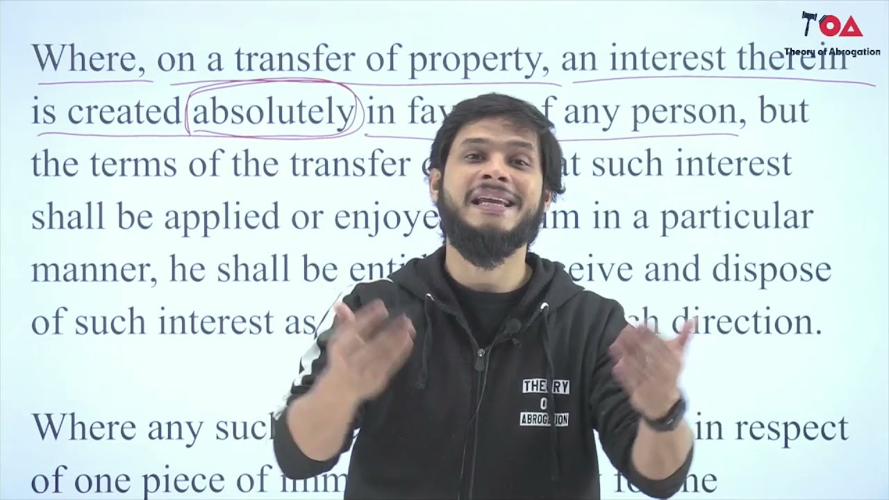 Section 11 Transfer of Property Act ||  Restriction repugnant to interest created