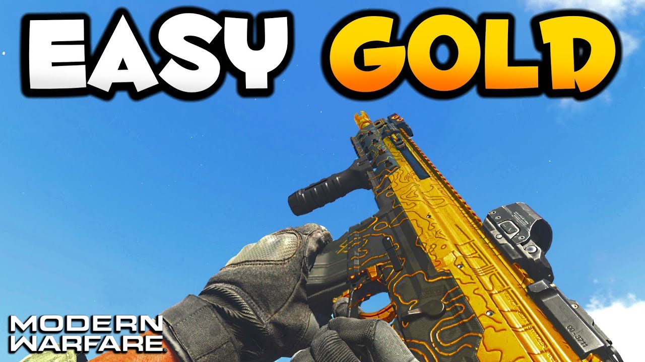 Easy Gold Camo Assault Rifles - Modern Warfare Damascus Tips