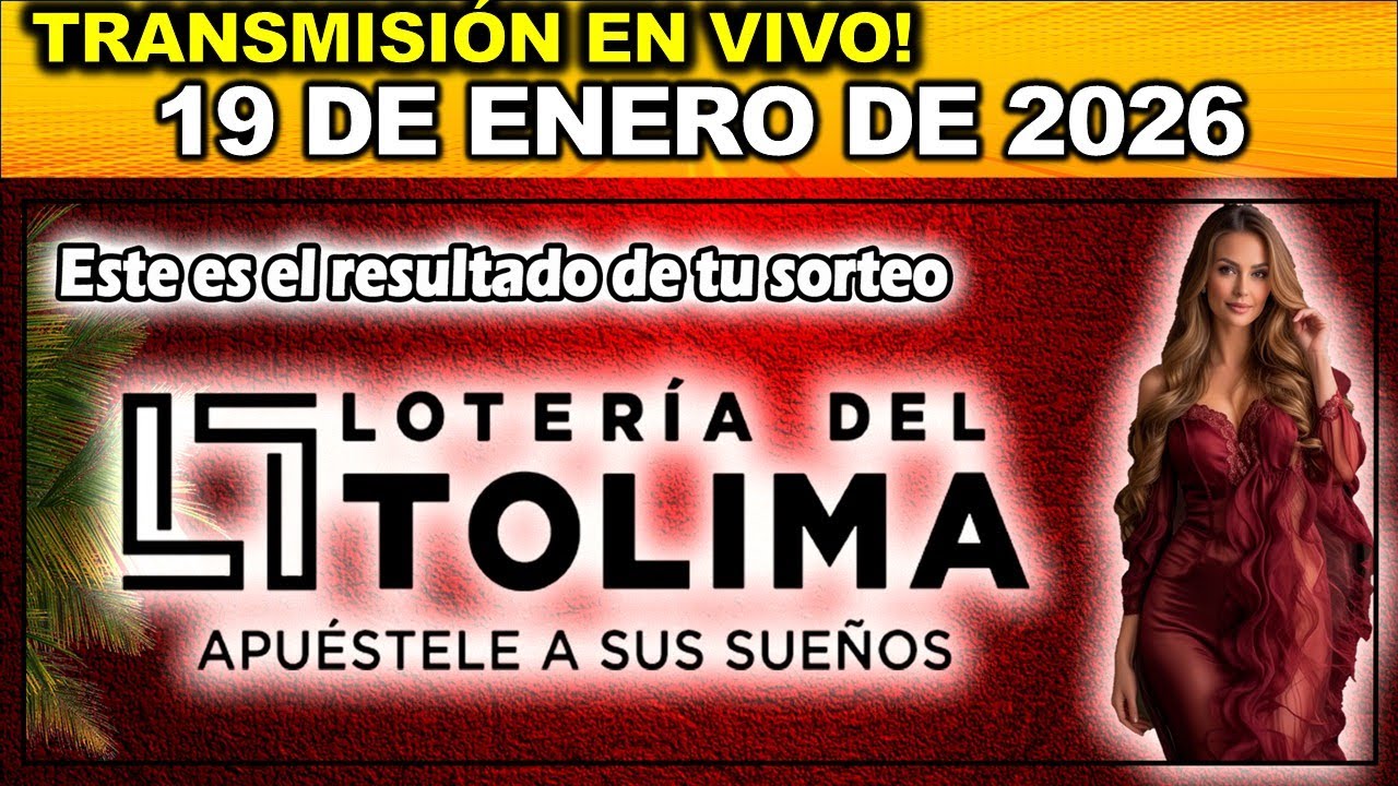 Resultado LOTERIA DEL TOLIMA del LUNES 19 de Enero 2026