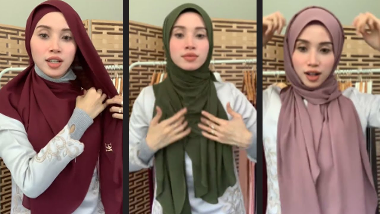 12 GAYA CANTIK SHAWL TUTORIAL – CARA PAKAI TUDUNG SHAWL CANTIK & RINGKAS TERKINI 2022 – QotrunNada