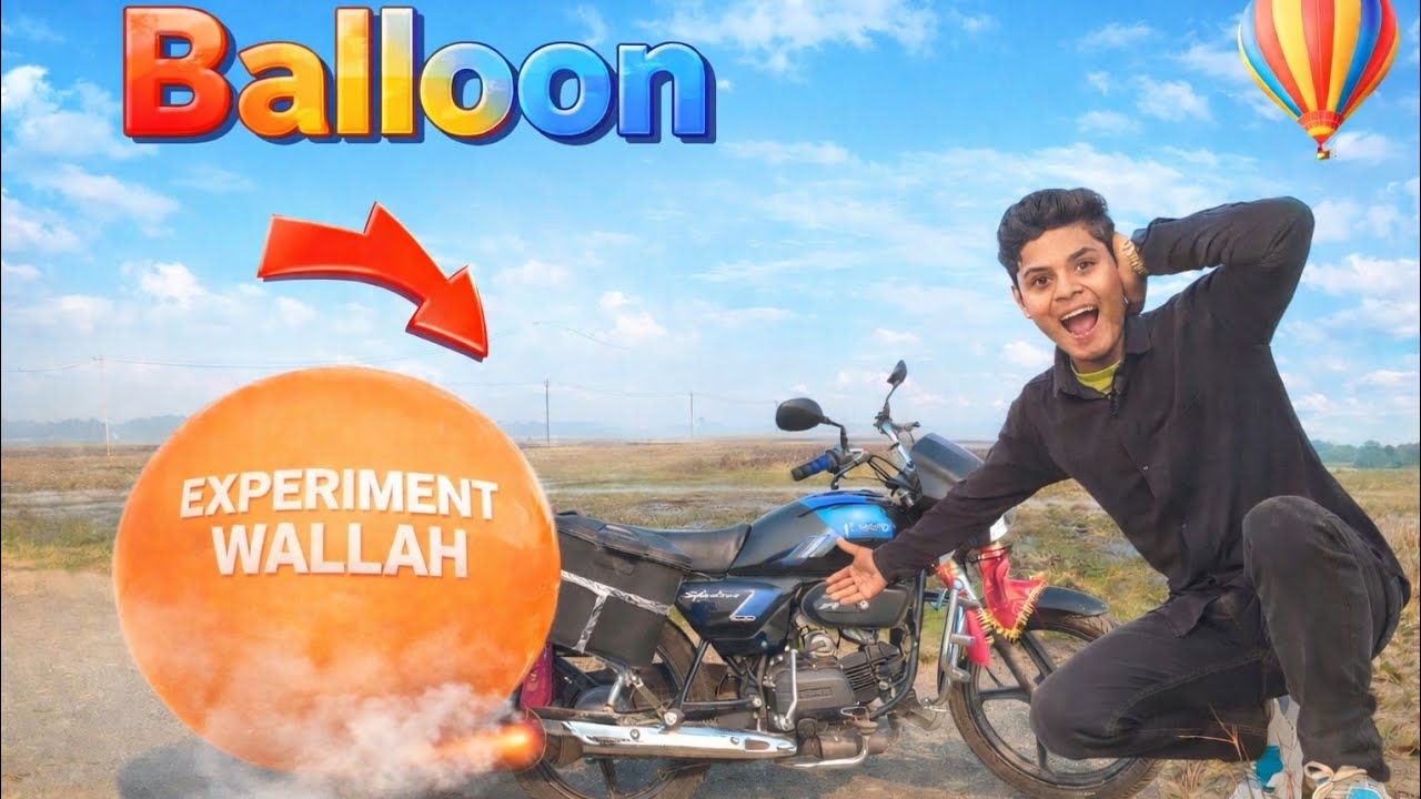 Monster Balloon VS Bike 🏍 Experiment |EXPERIMENT WALLAH 