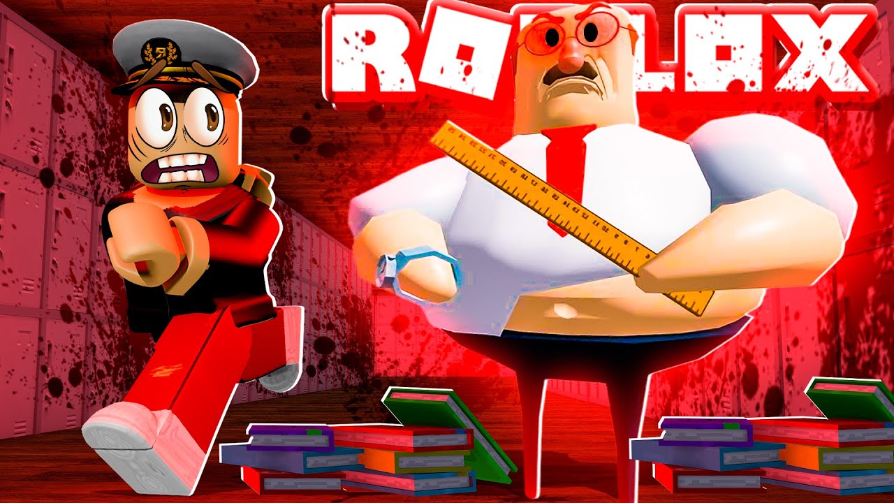 Escaping my EVIL TEACHER in FIRST PERSON in ROBLOX