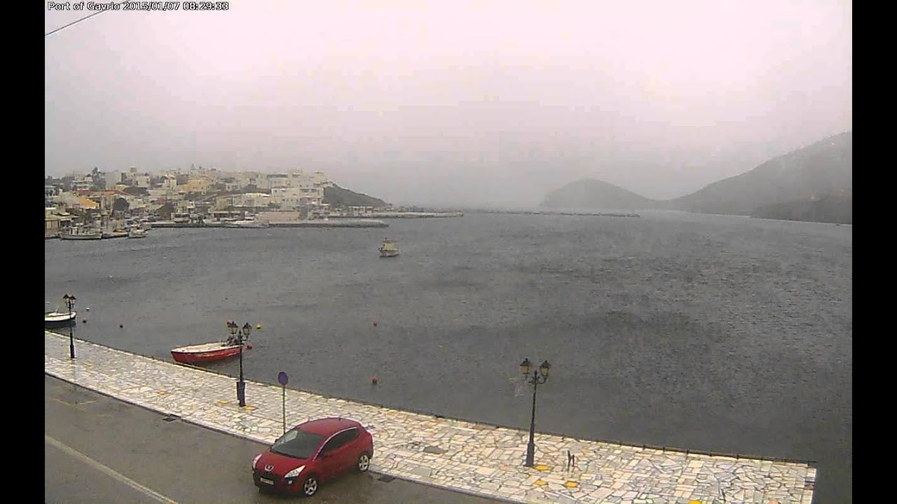 Port of Gavrio Time-lapse Wednesday,  07 January 2015