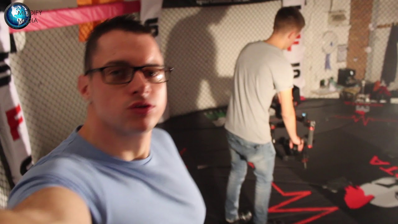 Behind the scenes on a fight series promotion video