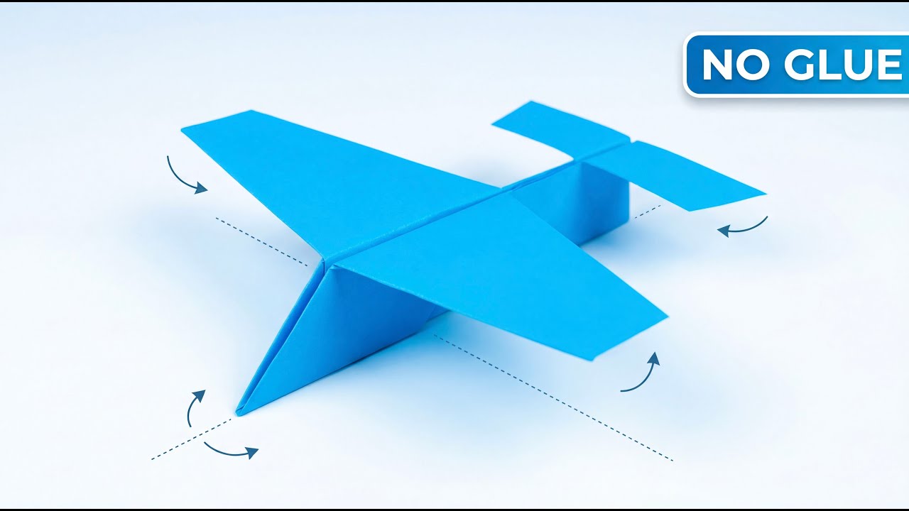 The World's Easiest Paper Airplane | That Flies Forever! ✈️ | Beginner Origami Tutorial