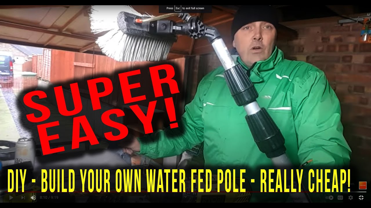 SO EASY! MAKE YOUR OWN WATER FED POLE ON A REALLY TIGHT BUDGET!  WINDOW CLEANING MADE SIMPLE!