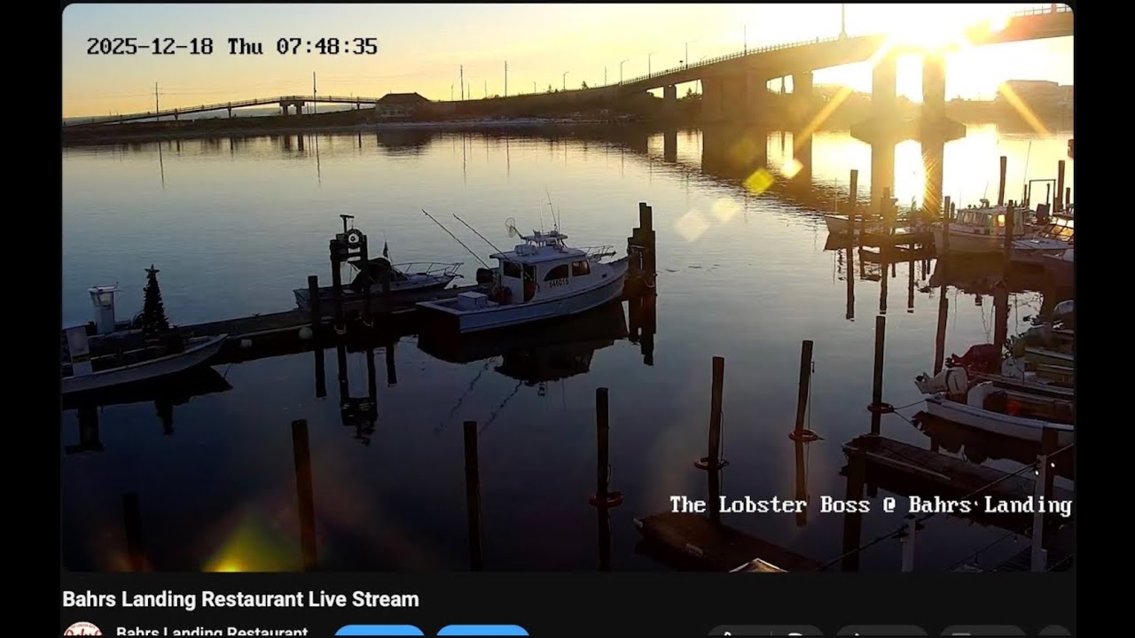 Highlands NJ Waterfront View & Sandy Hook Bridge | Bahrs Landing Cam