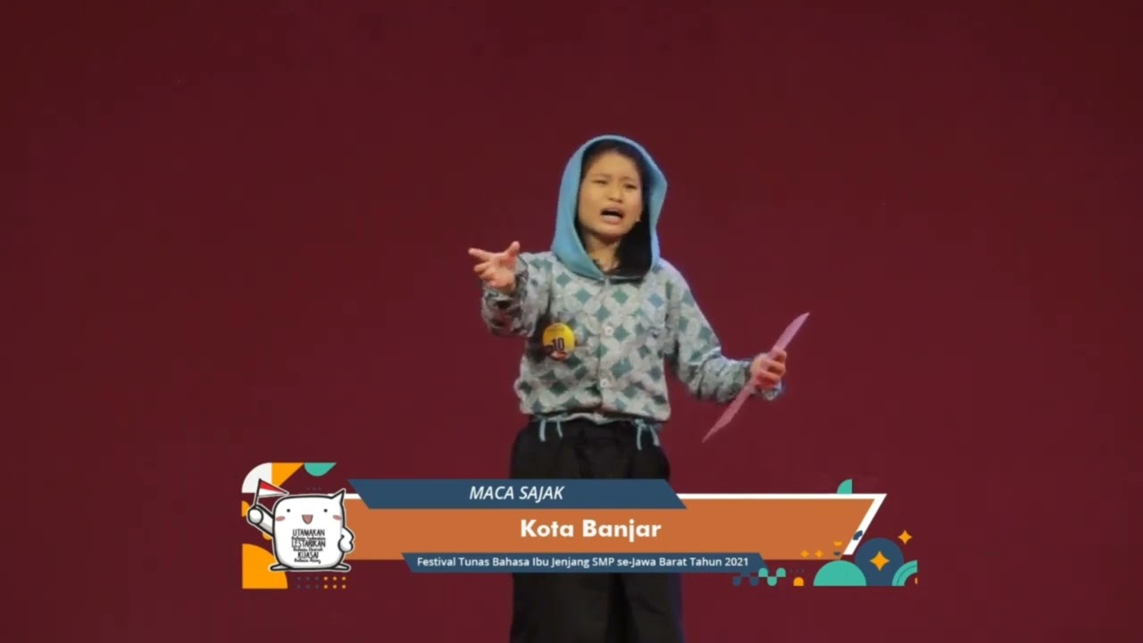 Juara 1 Maca Sajak Kategori Putri (FTBI) Festival Tunas Bahasa Ibu, Jenjang SMP 2021