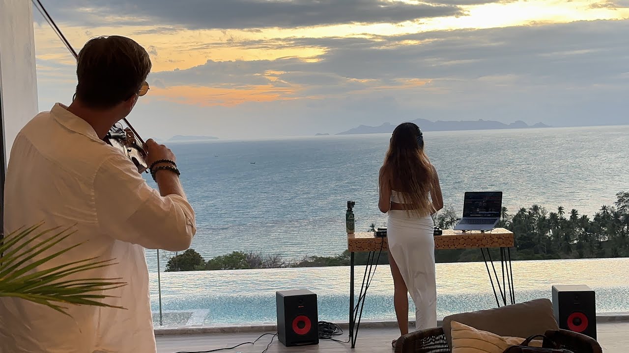 JAJAA -  Melodic Techno House Sunset Live DJ With Violin in Paradise