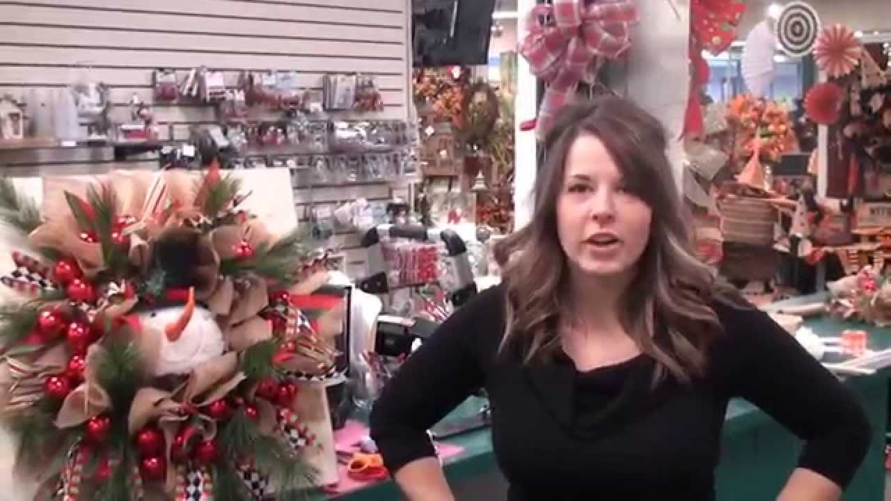Christmas Burlap Wreath 2015 with Anna