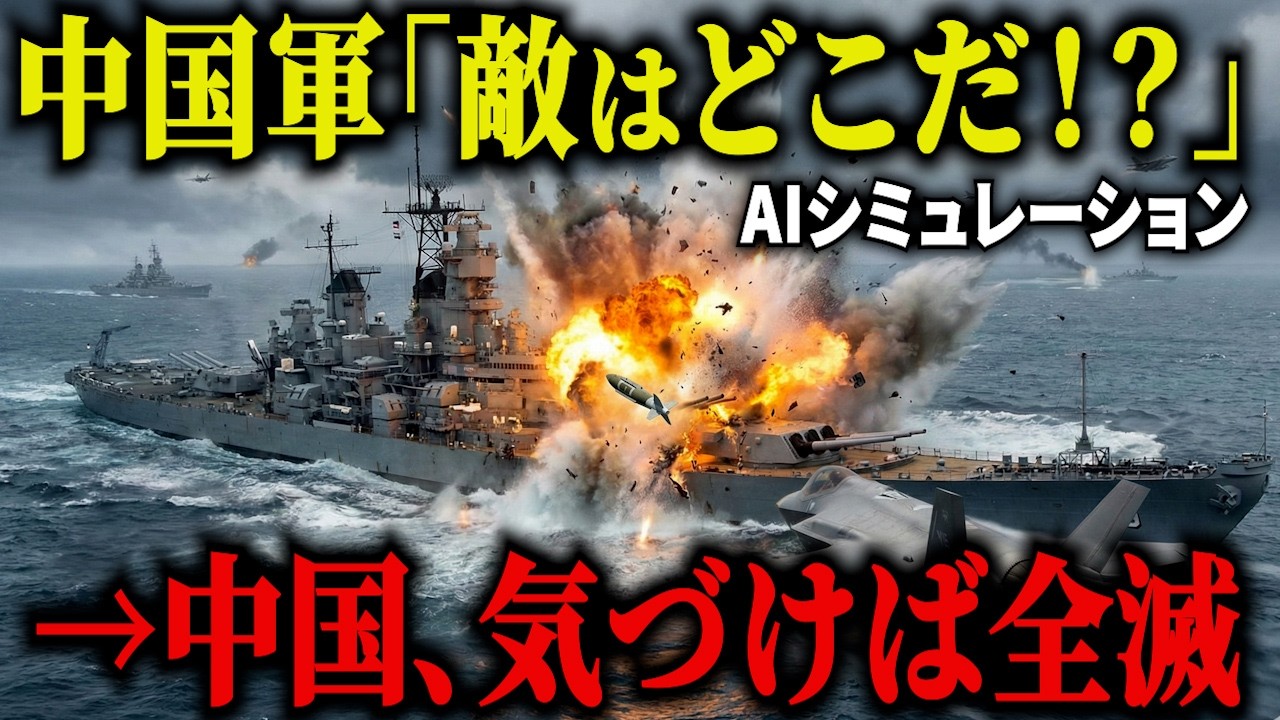 【神回】もしも最新ステルス機F-35が本気を出したら…中国軍「敵が見えない！」→一方的に撃墜されまさかの全敗【AIシミュレーション】