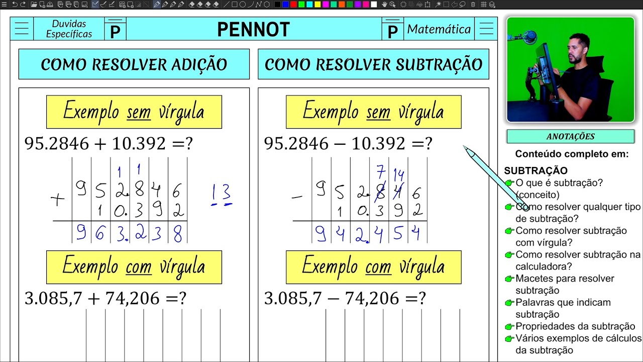 Adição e Subtração | Dúvidas Específicas