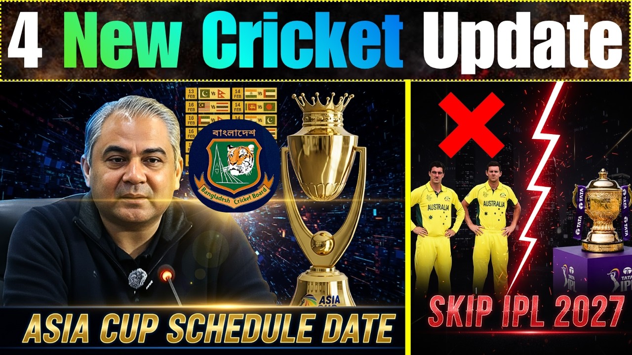 4 latest Cricket Update | Asia cup 2027 Schedule Date and Venue | India vs Afghanistan Series 2026