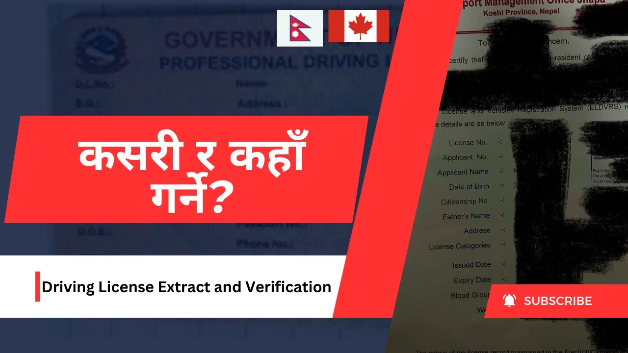 Driving License Extract & Verification in Nepal | Guide for International Students