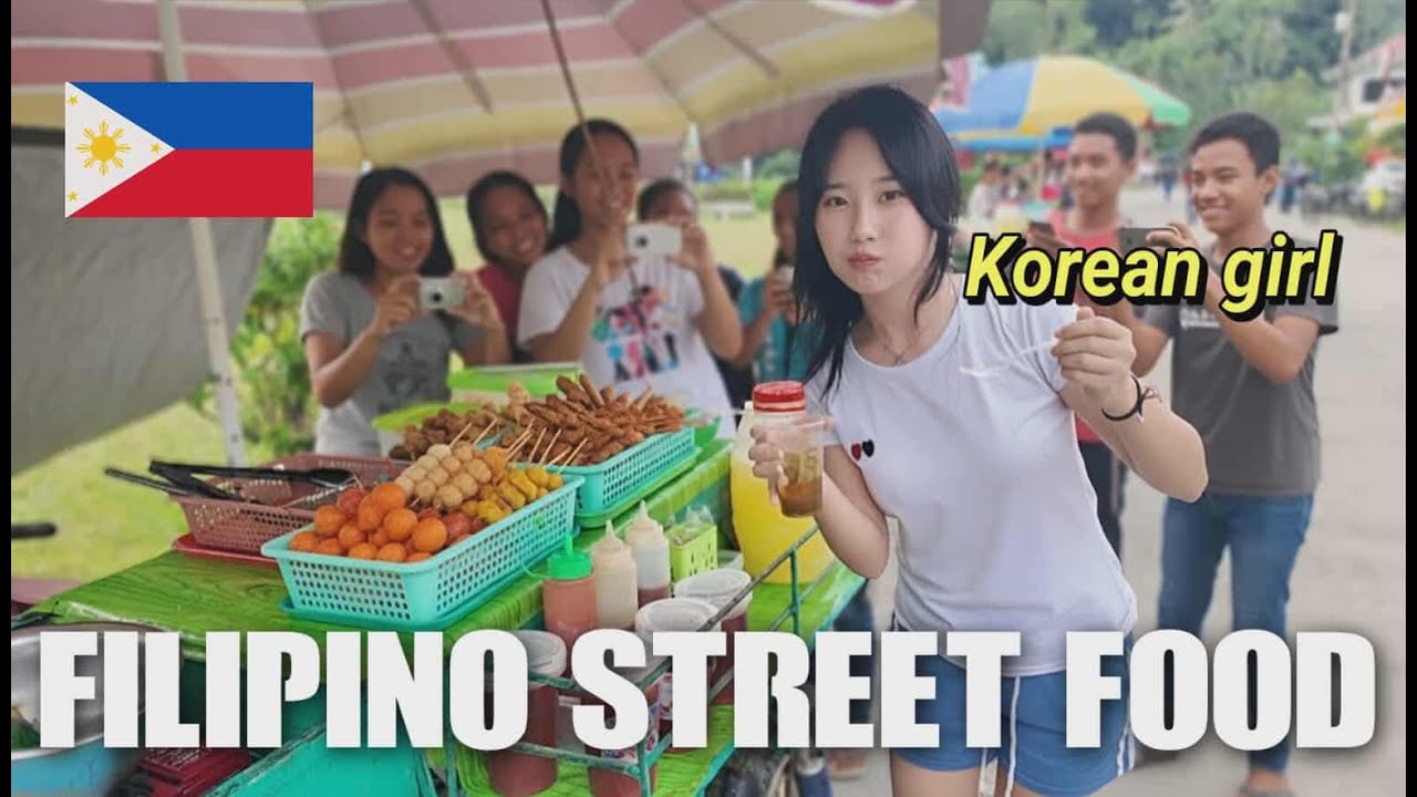 Korean girl fell in love with Filipino street food🇵🇭
