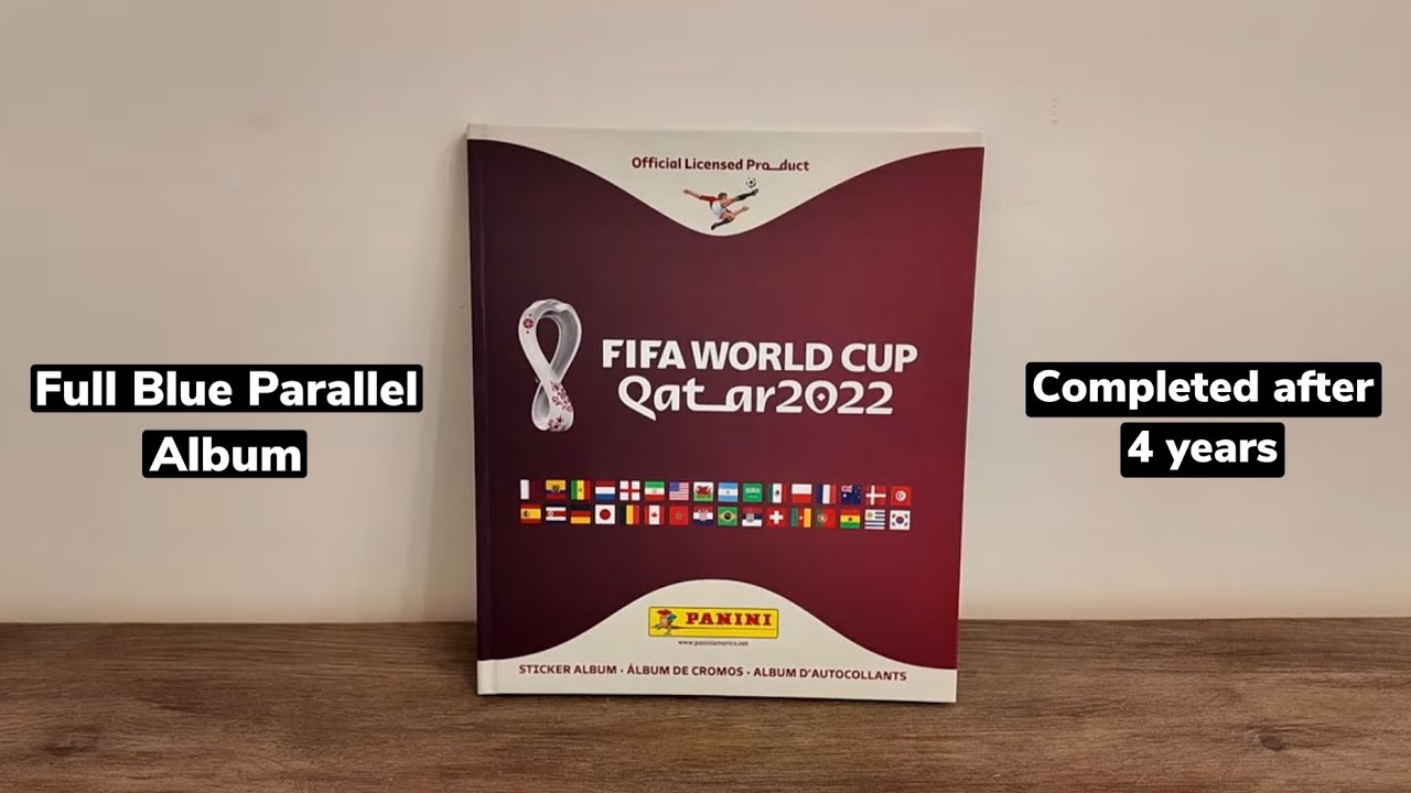 ЗАВЕРШЕНО СПУСТЯ 4 ГОДА - Альбом наклеек Panini FIFA World Cup 2022 в полностью синем параллельно...