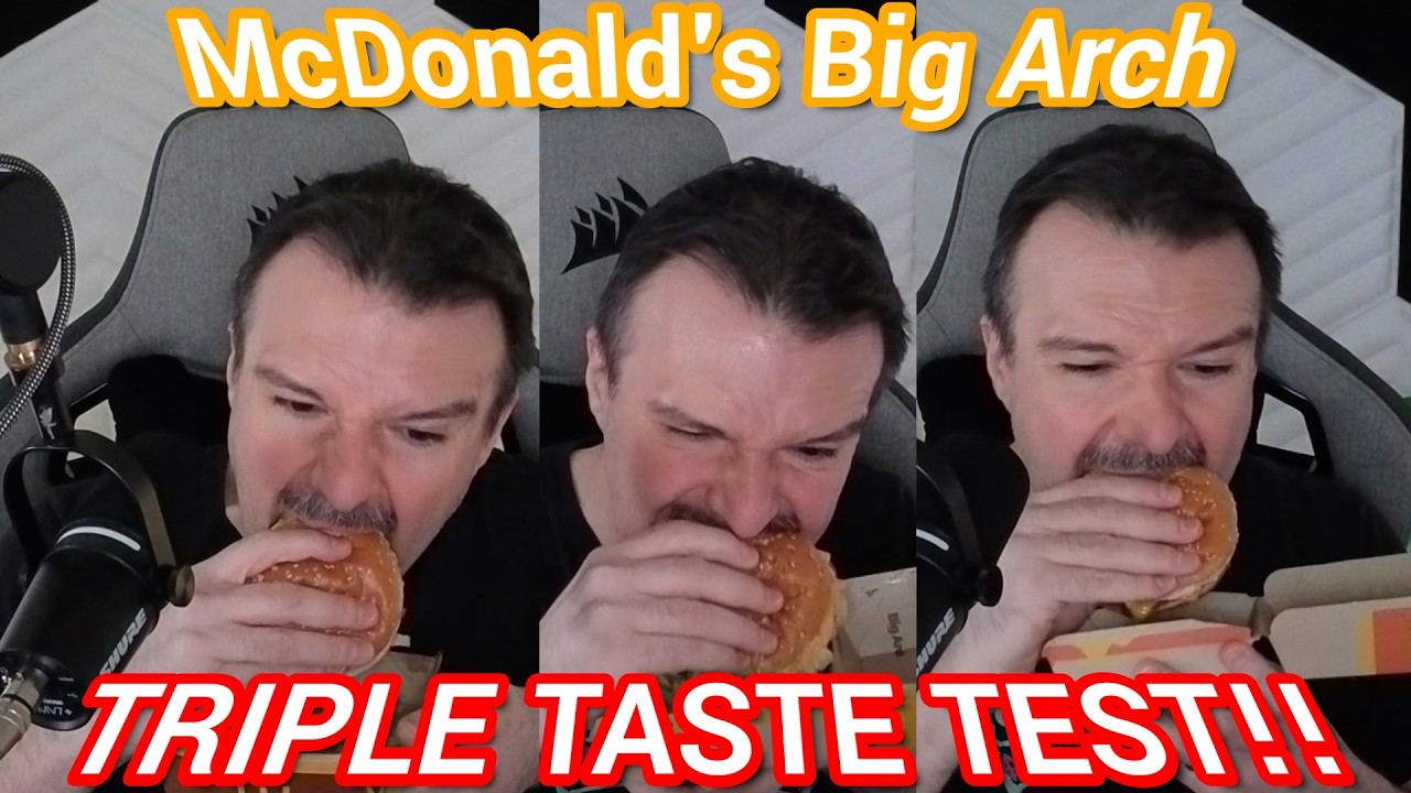3 Burgers, ONE Review!! DSP Tries It Ep. 257 - McDonald's Big Arch TRIPLE Taste Test!