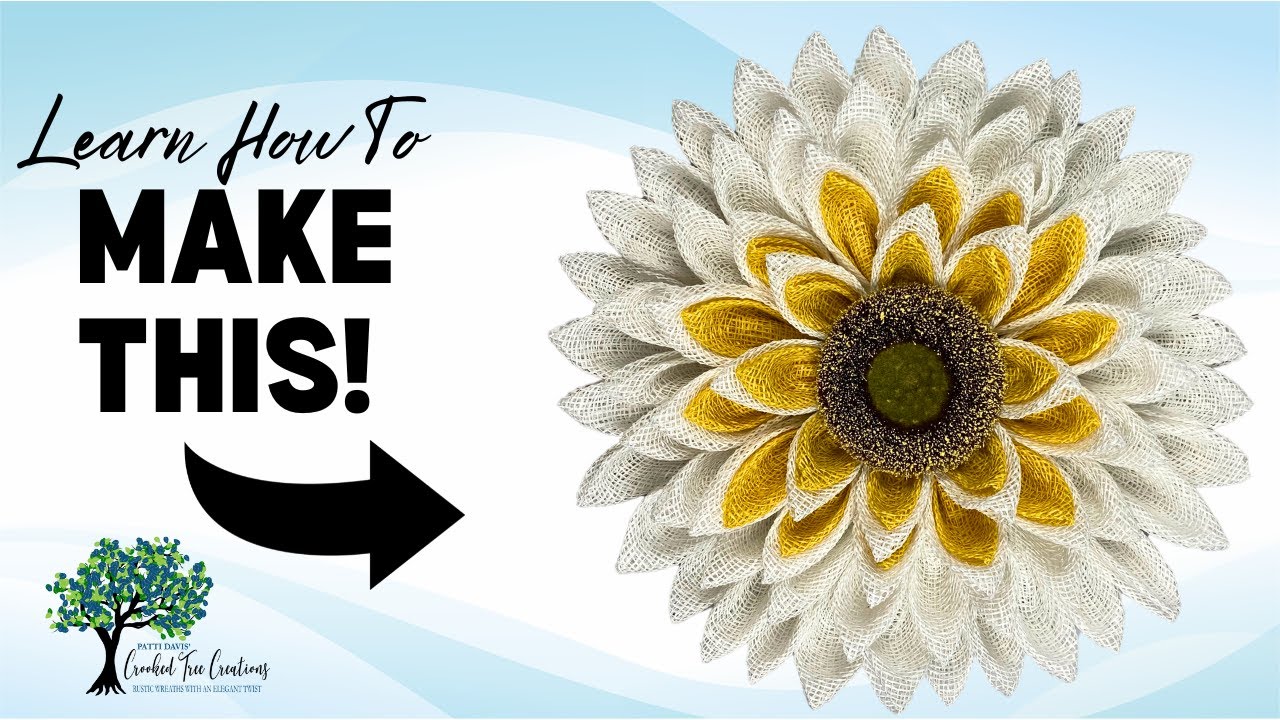 Learn to Make This Sunflower Wreath using Star Trek Petals. #sunflower