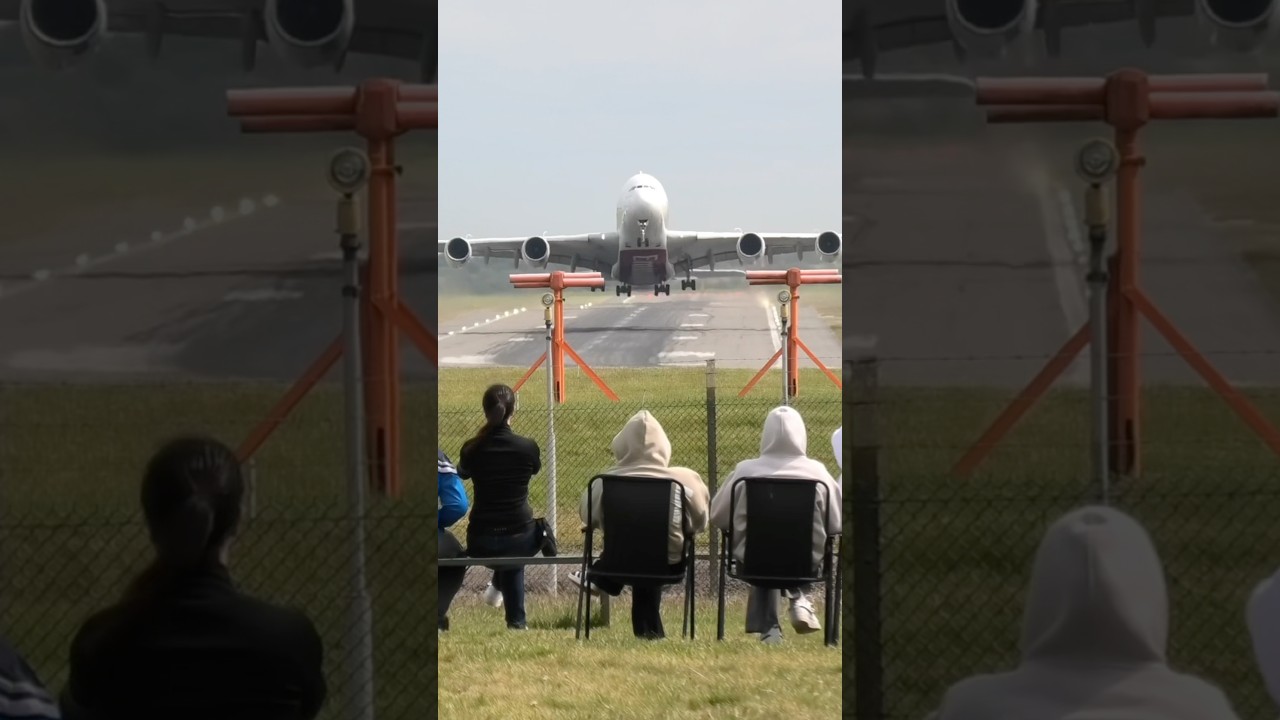 Emirates Airbus a380 takeoff ❤️✈️🇬🇧the world&rsquo;s biggest passenger jet 🌍#aviation