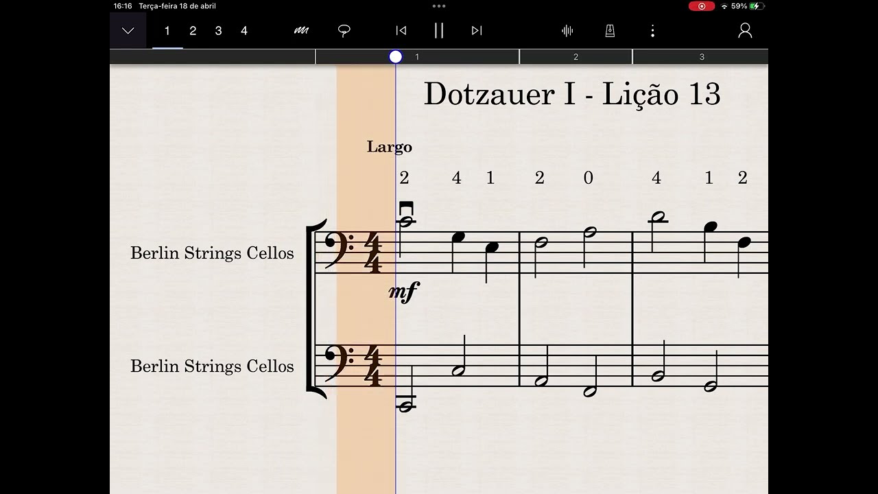 Li&ccedil;&atilde;o 13 - Dotzauer I - Cello