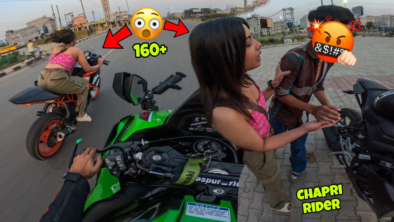 Prachi Ne Ajj Rc390 Pe  160+ Maar Dia 😳Zx10r Vs Rc390 👍Prachi Ki Ladai Ho Gyi 💔