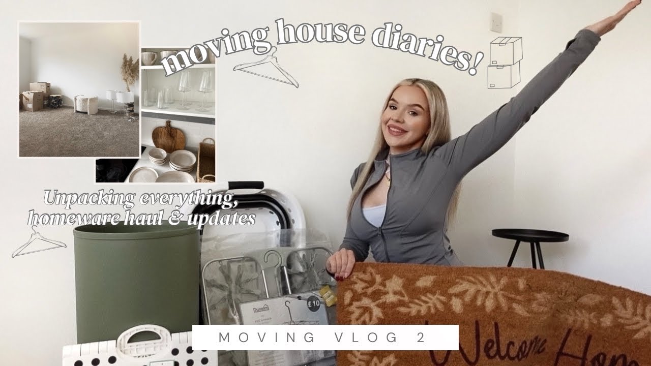 MOVING VLOG #2 | Unpacking Day! 📦 Homeware Haul & Turning My Empty House Into a Home ✨