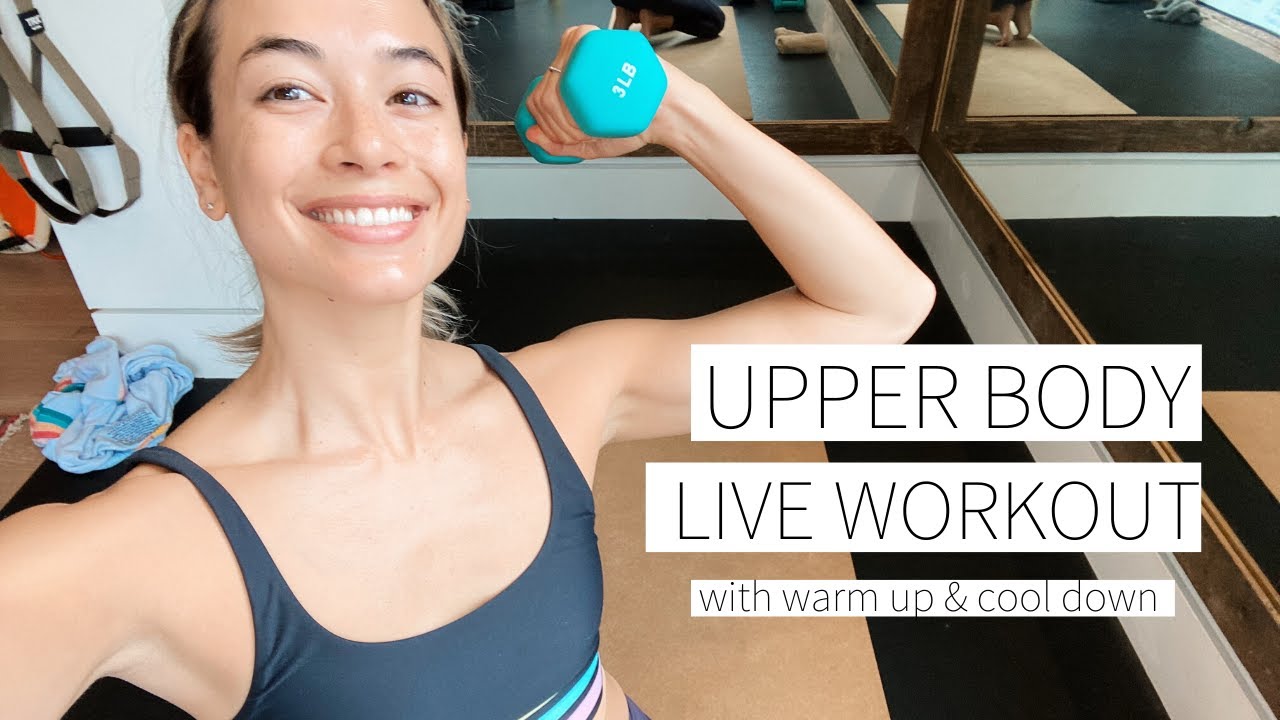 LIVE QUARANTINE UPPER BODY WORKOUT 4/17/20 - light dumbbells optional | Dr. LA Thoma Gustin