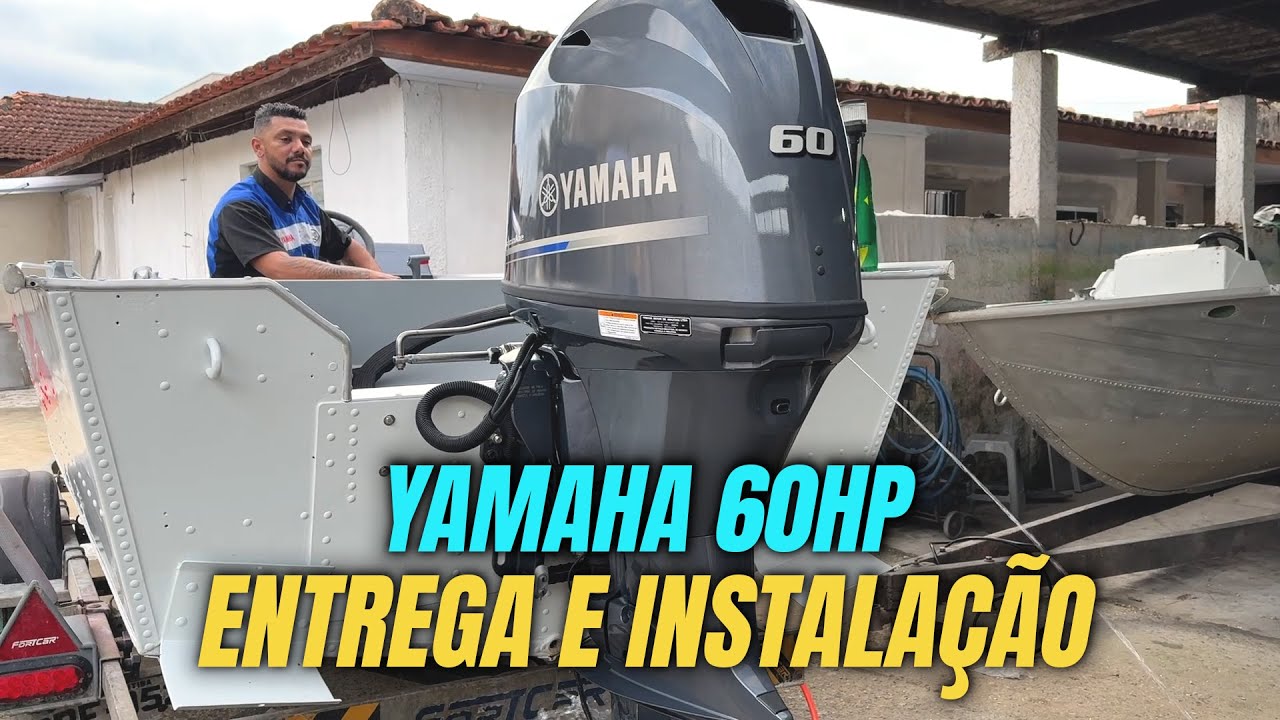 MOTOR 60HP YAMAHA!!! Entrega e Instalação