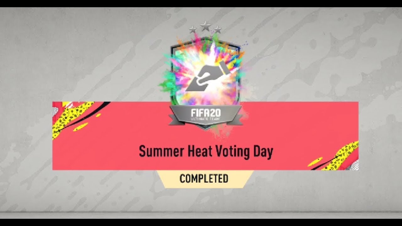 FIFA 20 Summer Heat Voting Day SBC