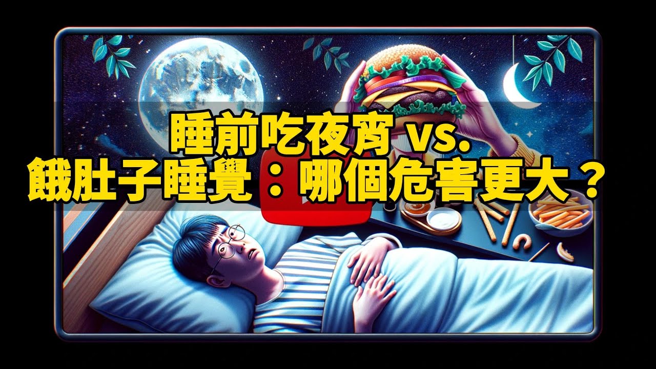 🍔🌙 睡前吃夜宵 vs  🛏️🤔 餓肚子睡覺：哪個危害更大？