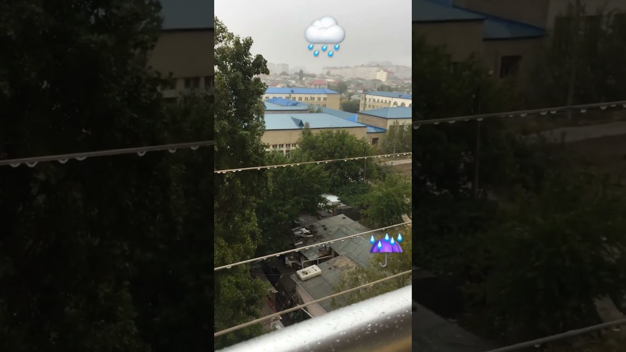 Raining 🌧 in Baku | View from my Balcony | Sounds of Rain ☔️ | ASMR | #shorts