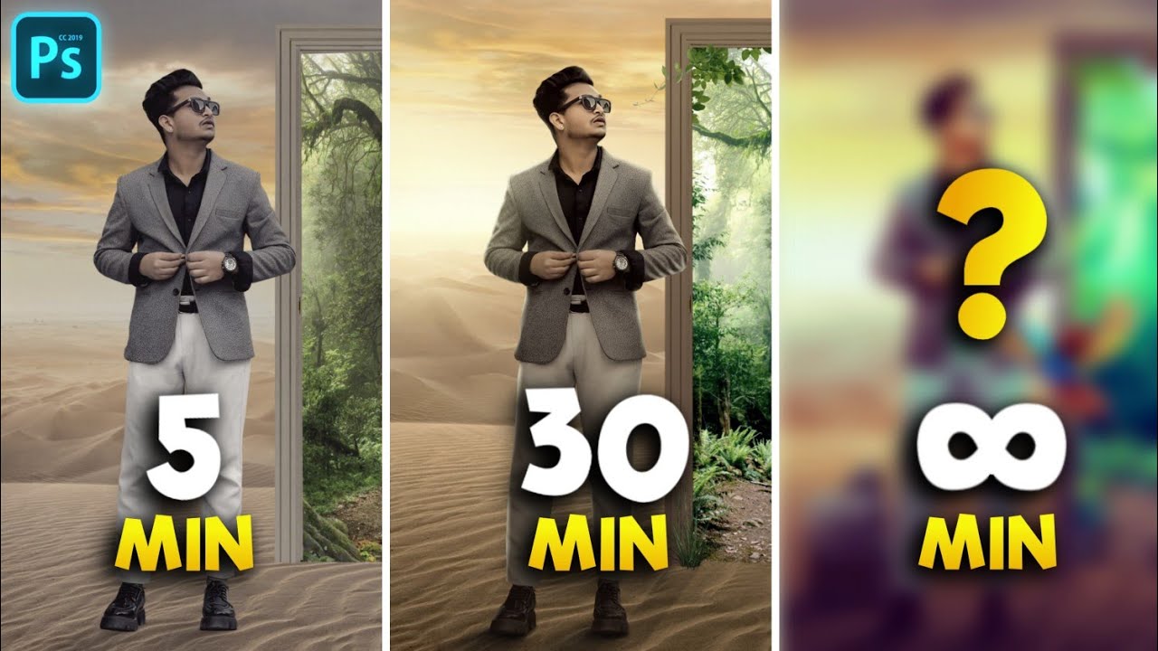 Photo Editing Challenge : 5 Minutes vs 30 Minutes vs 2 Hours !